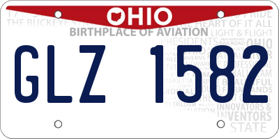 OH license plate GLZ1582