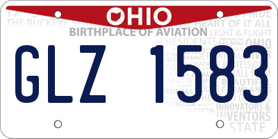 OH license plate GLZ1583