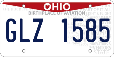 OH license plate GLZ1585