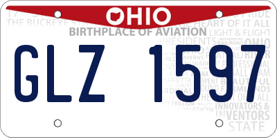 OH license plate GLZ1597