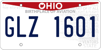 OH license plate GLZ1601