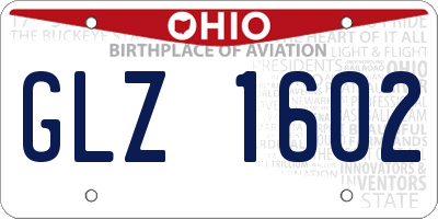 OH license plate GLZ1602