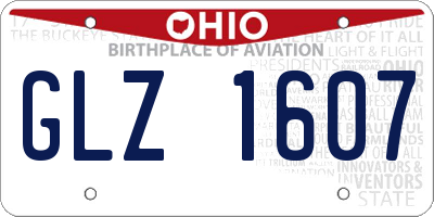 OH license plate GLZ1607