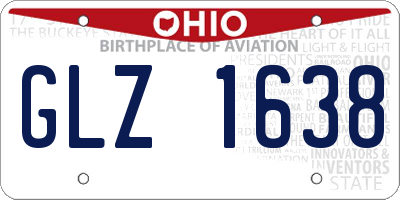 OH license plate GLZ1638