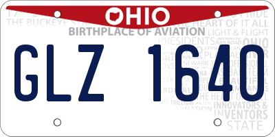 OH license plate GLZ1640
