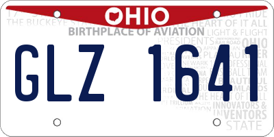 OH license plate GLZ1641
