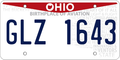 OH license plate GLZ1643