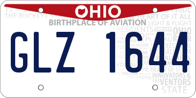 OH license plate GLZ1644