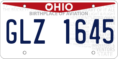 OH license plate GLZ1645