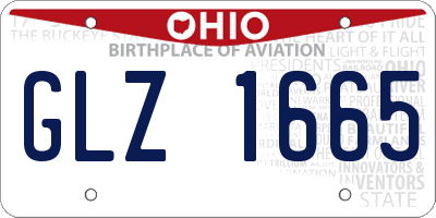 OH license plate GLZ1665