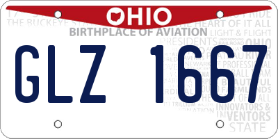 OH license plate GLZ1667