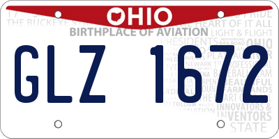 OH license plate GLZ1672