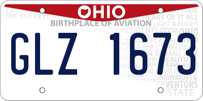 OH license plate GLZ1673