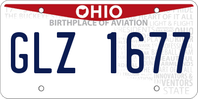 OH license plate GLZ1677