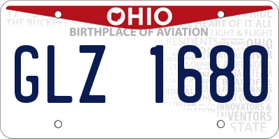 OH license plate GLZ1680