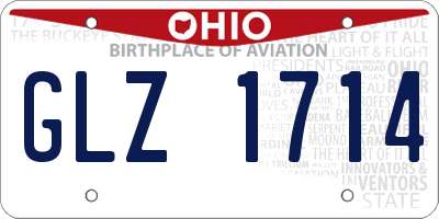 OH license plate GLZ1714