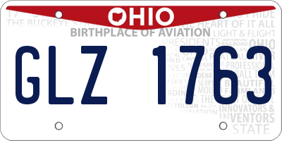 OH license plate GLZ1763
