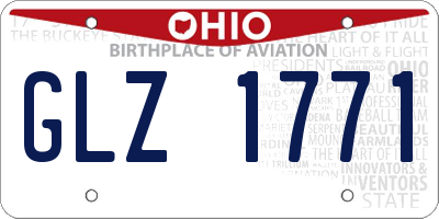 OH license plate GLZ1771