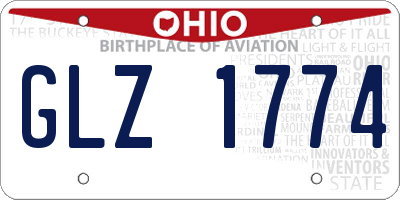 OH license plate GLZ1774
