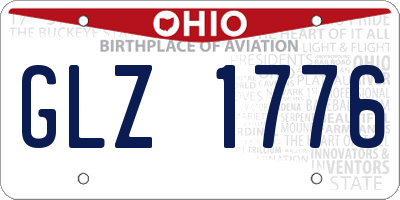 OH license plate GLZ1776