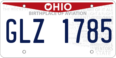 OH license plate GLZ1785