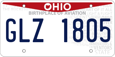 OH license plate GLZ1805