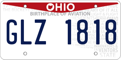 OH license plate GLZ1818
