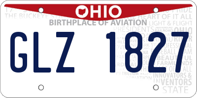 OH license plate GLZ1827