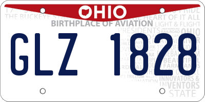 OH license plate GLZ1828