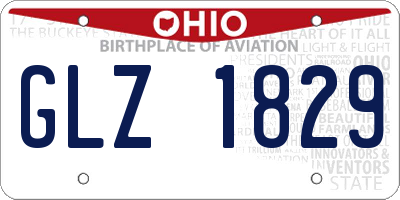 OH license plate GLZ1829