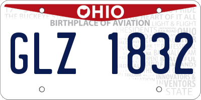 OH license plate GLZ1832
