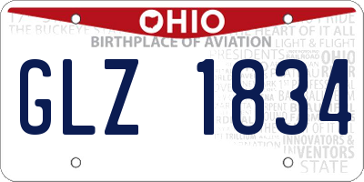OH license plate GLZ1834