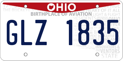 OH license plate GLZ1835