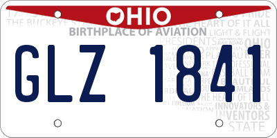 OH license plate GLZ1841
