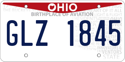 OH license plate GLZ1845