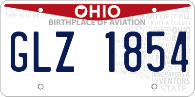 OH license plate GLZ1854