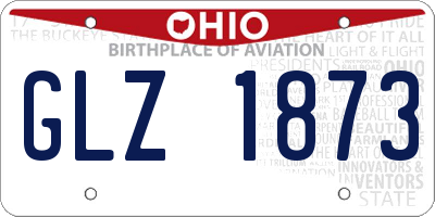 OH license plate GLZ1873