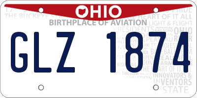 OH license plate GLZ1874