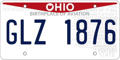OH license plate GLZ1876