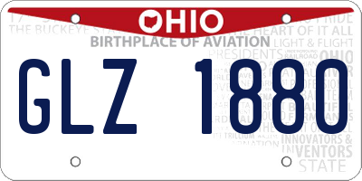 OH license plate GLZ1880