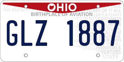 OH license plate GLZ1887
