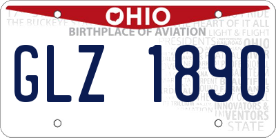 OH license plate GLZ1890
