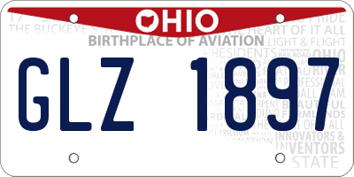 OH license plate GLZ1897