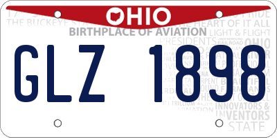 OH license plate GLZ1898
