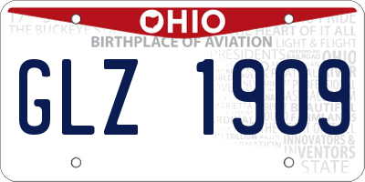 OH license plate GLZ1909