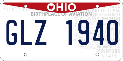 OH license plate GLZ1940