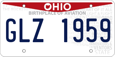 OH license plate GLZ1959