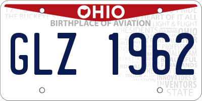 OH license plate GLZ1962