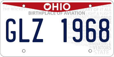 OH license plate GLZ1968