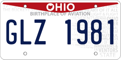 OH license plate GLZ1981